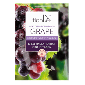 Nočná krémová maska na tvár s hroznovým vínom, 18g