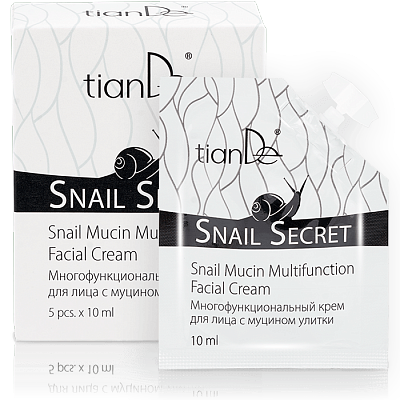 Viacfunkčný krém na tvár so slimačím mucínom tianDe Snail Secret, 5 × 10 ml