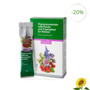 Fytokoncentrát s hruštičkou okrouhlolistou a tryptofanem pro ženy, 120 g (10 kusů po 12 g)