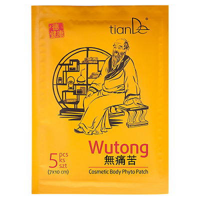 Skutočné balenie kozmetickej fytonáplasti tianDe Wutong, 5 kusov