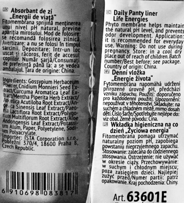 Denná vložka „Energia života“ darček - Image 2