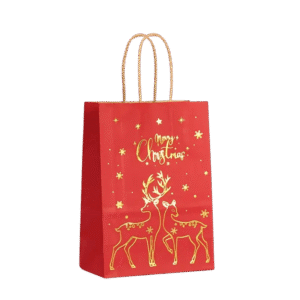 Vianočná darčeková taška Merry christmas s tianDe logom (sob červený) 21x8x5 cm