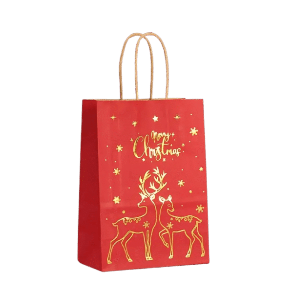 Vianočná darčeková taška Merry christmas s tianDe logom (sob červený) 21x8x5 cm